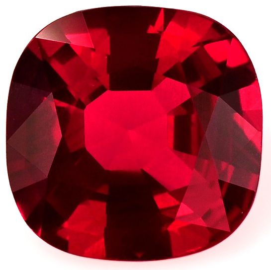 Rubin 1,14 ct, czerwony, szlif cushion