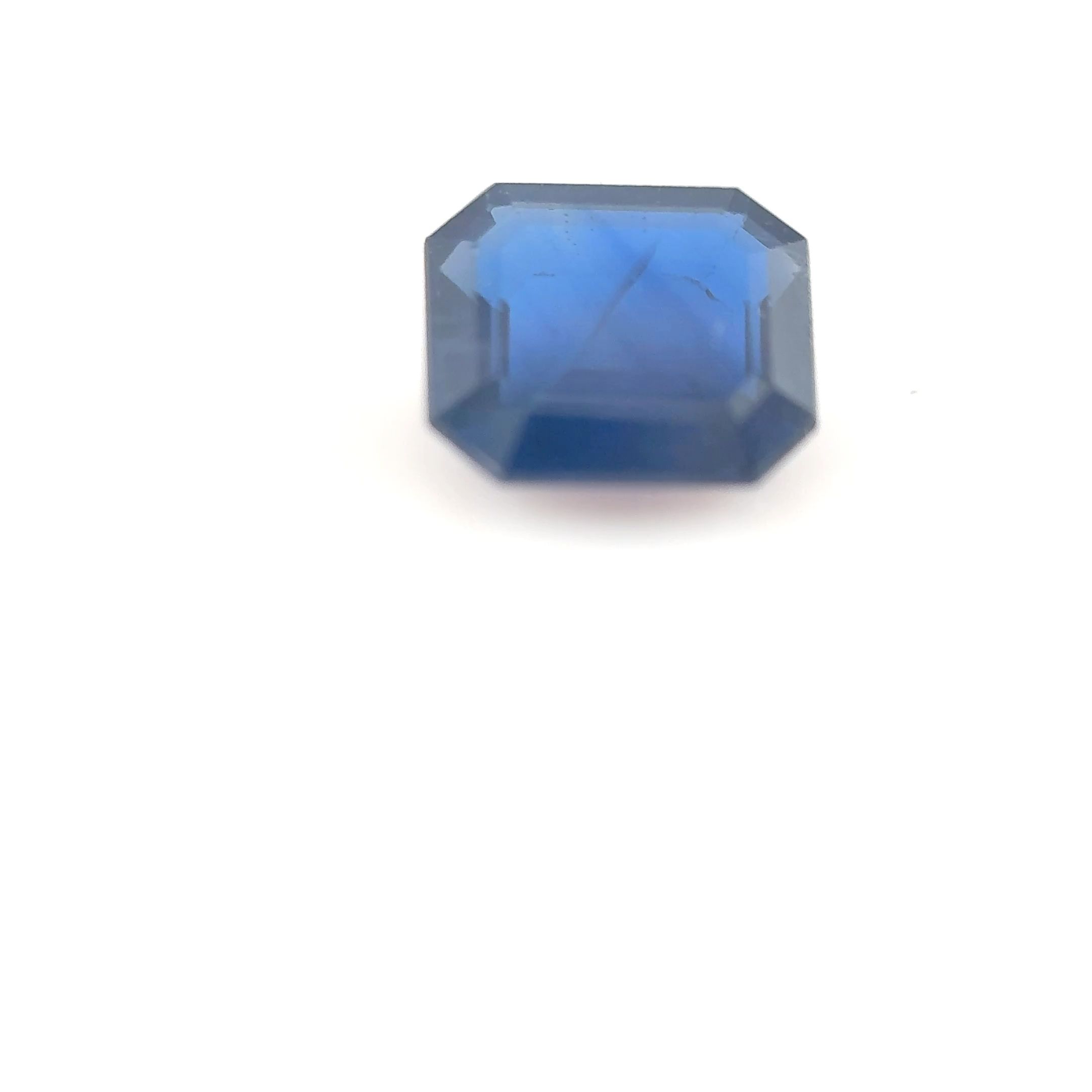 Szafir 1,00 ct, niebieski, szlif szmaragdowy