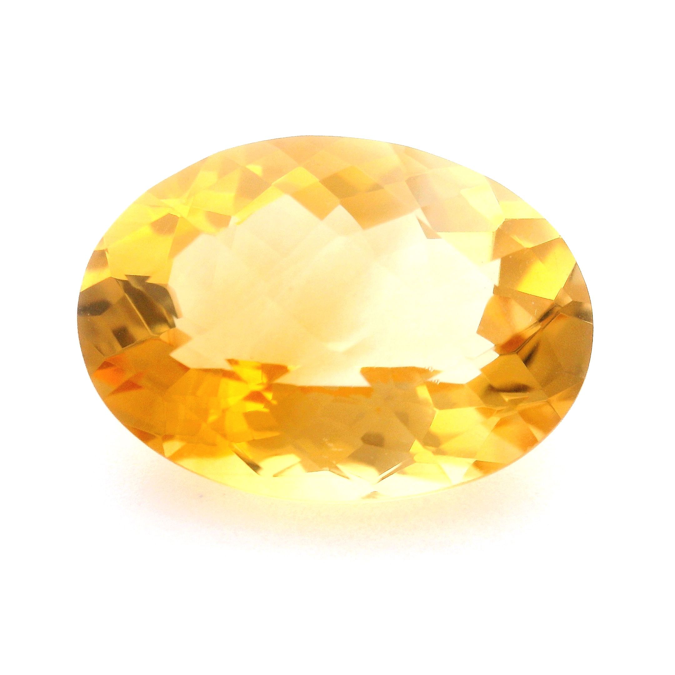 CITRINE FACETED 11.91ct YELLOW Medium Intense EC BRAZIL NONE