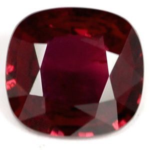 Rubin 2,46 ct, czerwony, szlif cushion