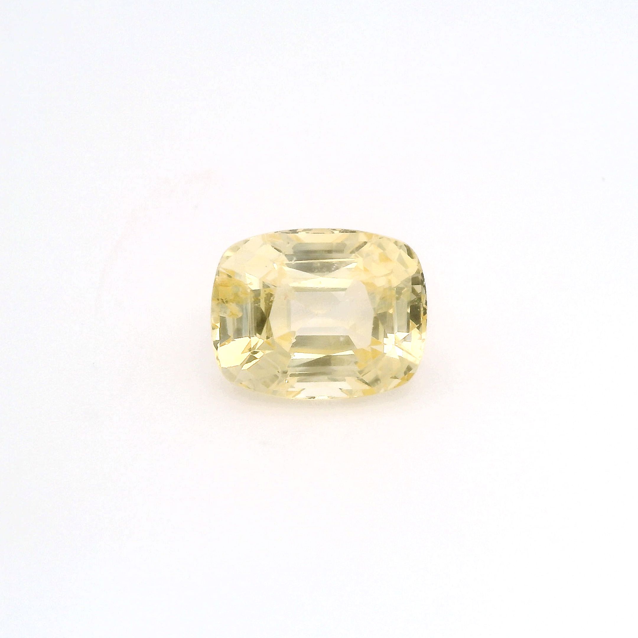 Szafir 6,33 ct, żółty, szlif cushion