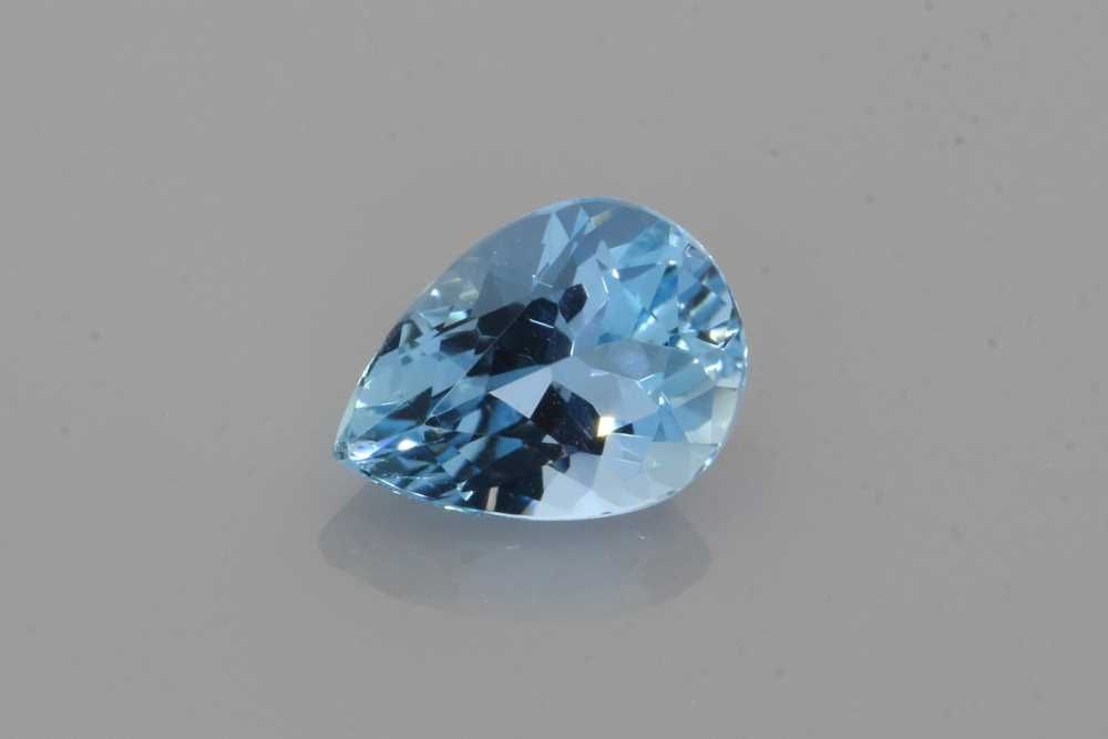 AQUAMARINE FACETED 1.05ct BLUE Vivid BLUE SI MOZAMBIQUE NONE