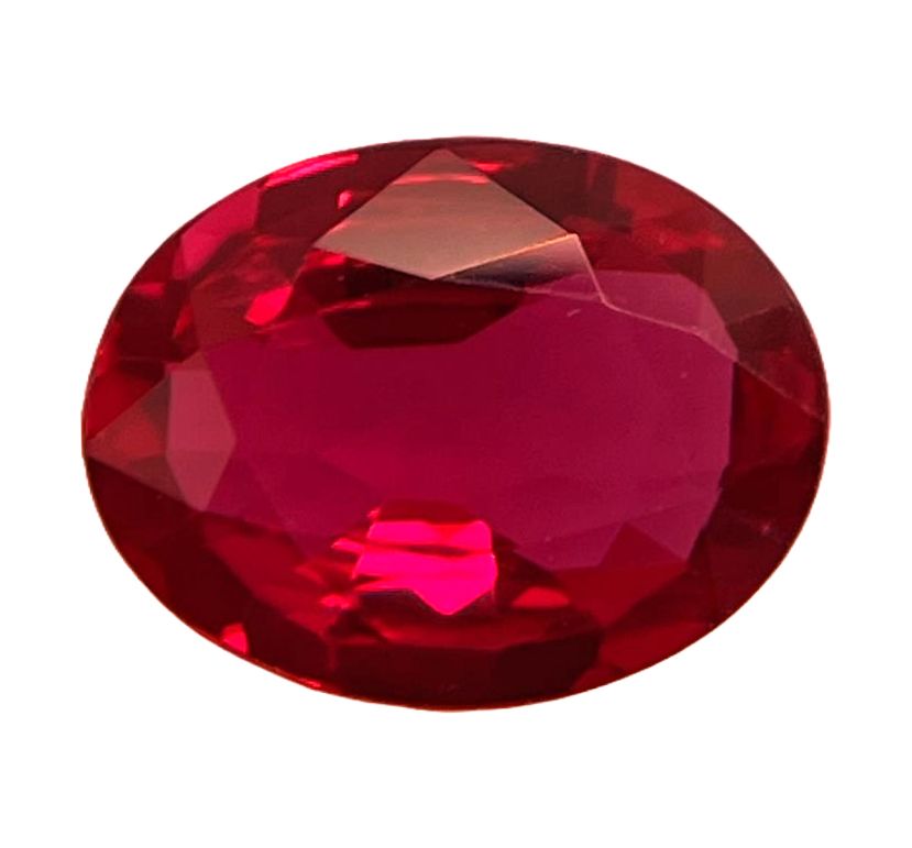Rubin 1,64 ct, czerwony, szlif owalny