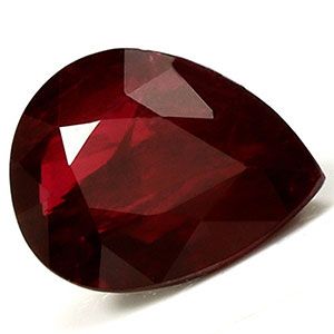 Rubin 1,41 ct, czerwony, szlif gruszka