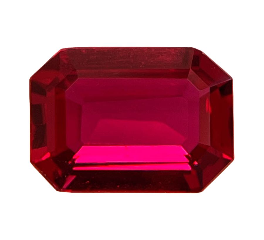 Rubin 1,50 ct, czerwony, szlif szmaragdowy
