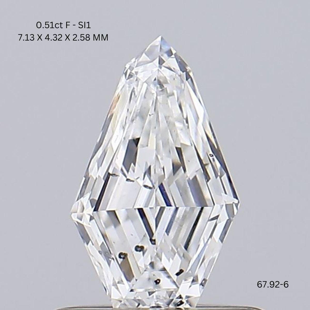 Prírodný diamant štít, SI1,...