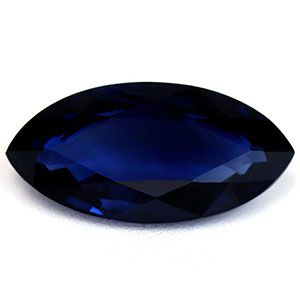 Szafir 2,01 ct, niebieski, szlif markiza