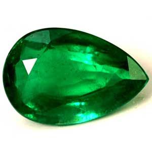 Szmaragd 1,01 ct, zielony, szlif gruszka
