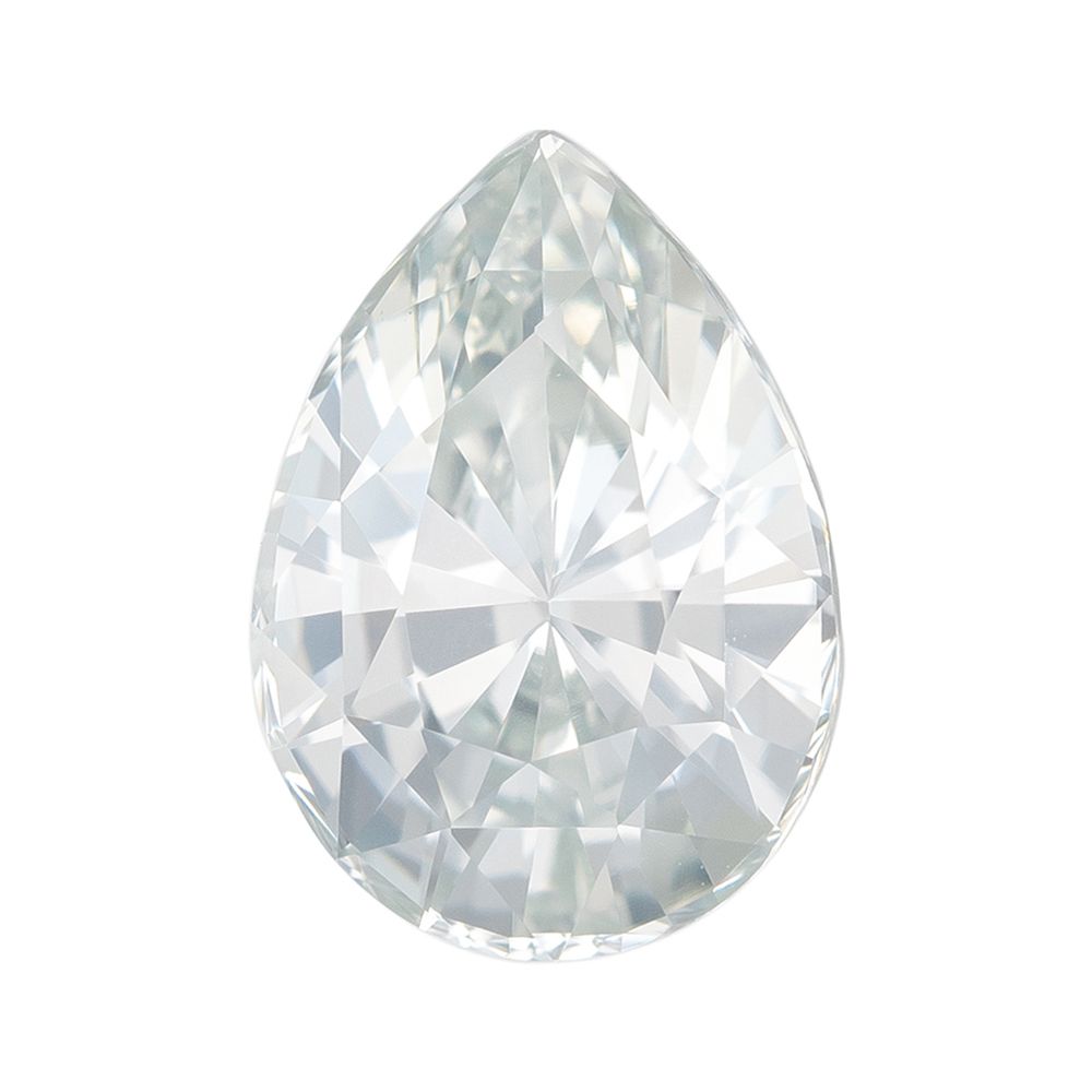 2.58 Carat White Pear Sapphire