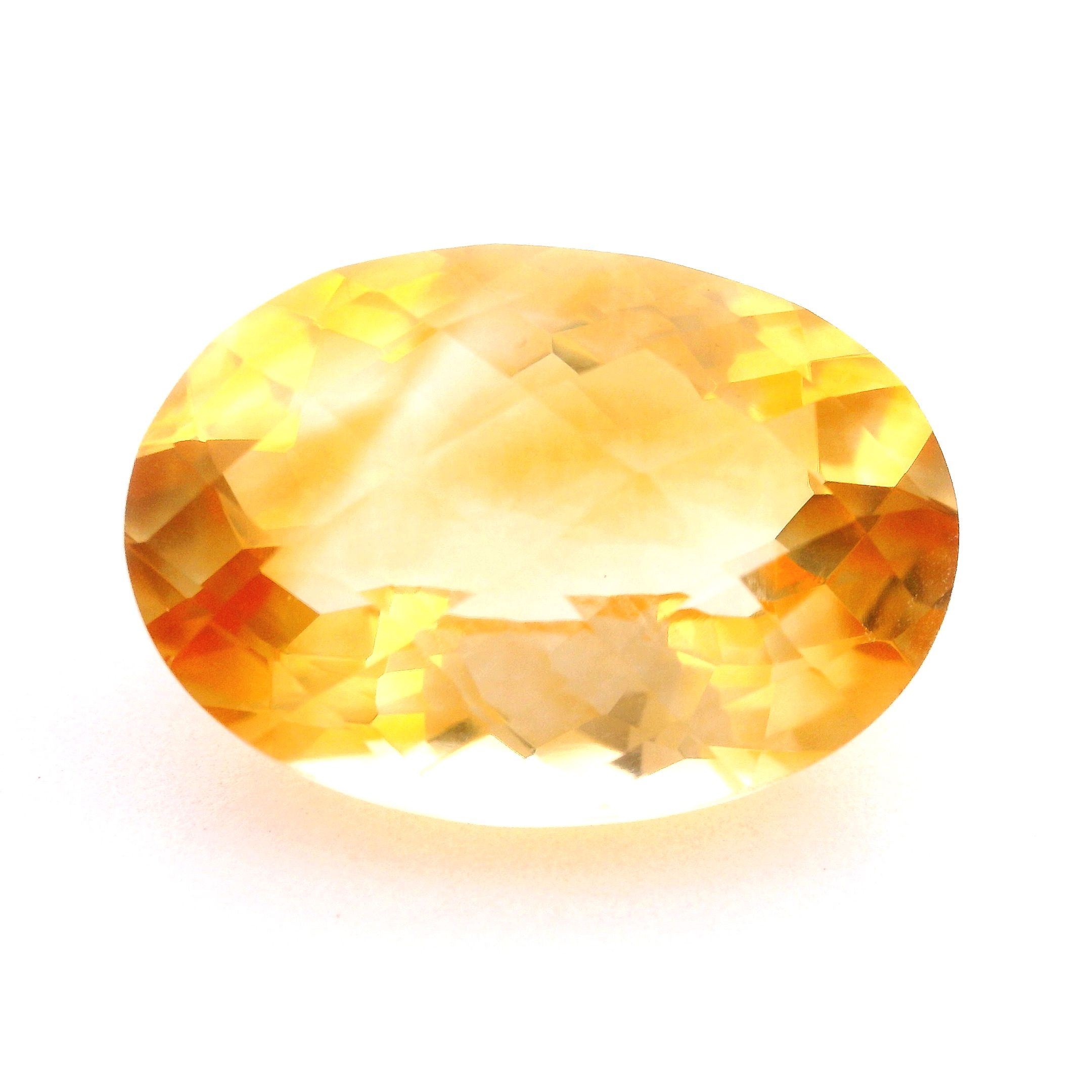 CITRINE FACETED 11.65ct YELLOW Medium Intense EC BRAZIL NONE