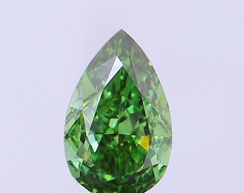 0.58 CT Fancy Vivid Green PEAR