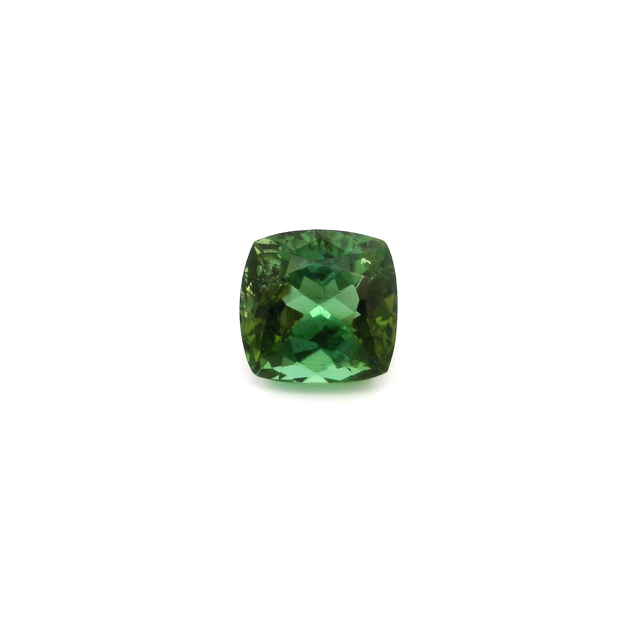 Turmalin 1,78 ct, zielony, szlif cushion