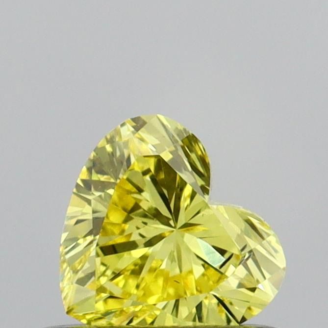 0.38 CT Fancy Vivid Yellow HEART