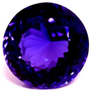 Tanzanit 11,11 ct, niebieski, szlif okrągły