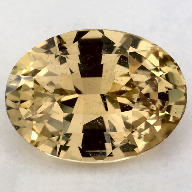 Szafir 3,02 ct, żółty, szlif owalny