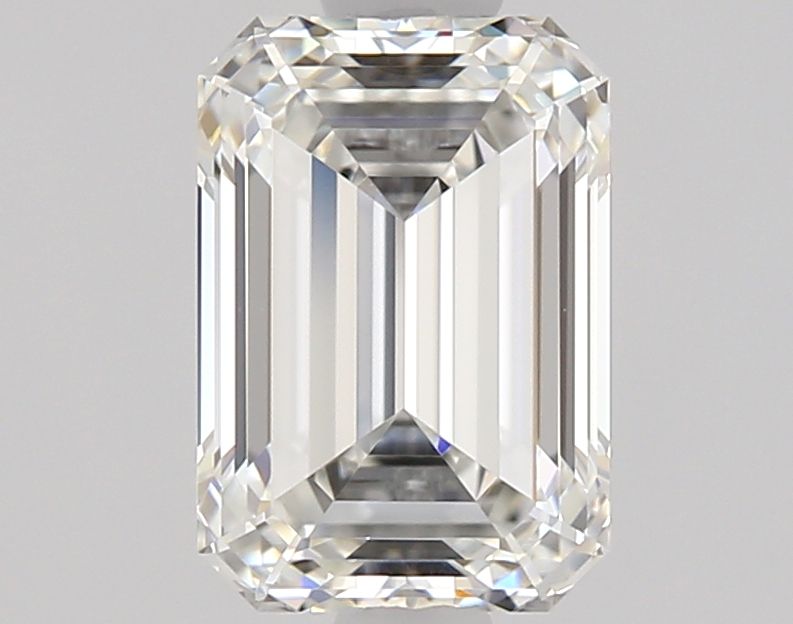 1.03-carat emerald diamond with F color, null cut, and IF clarity.