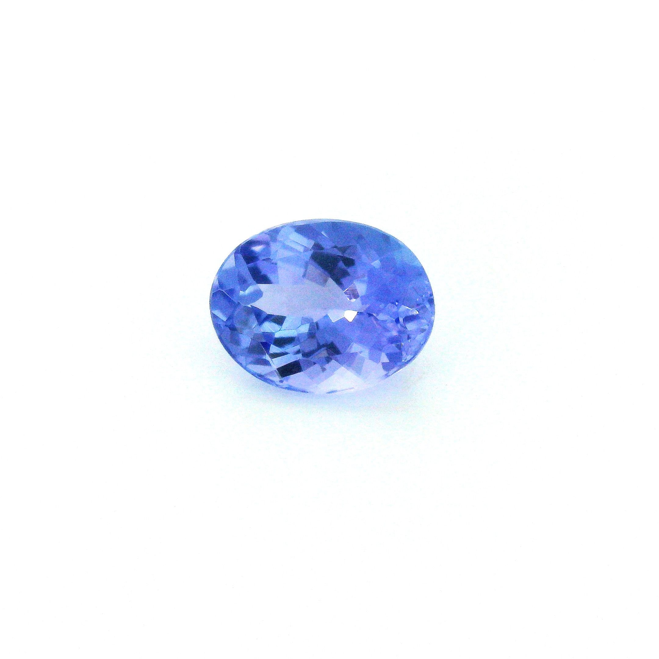 Tanzanit 1,67 ct, niebieski, szlif owalny