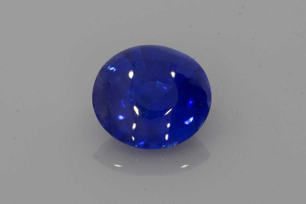 Szafir 2,12 ct, niebieski, szlif owalny