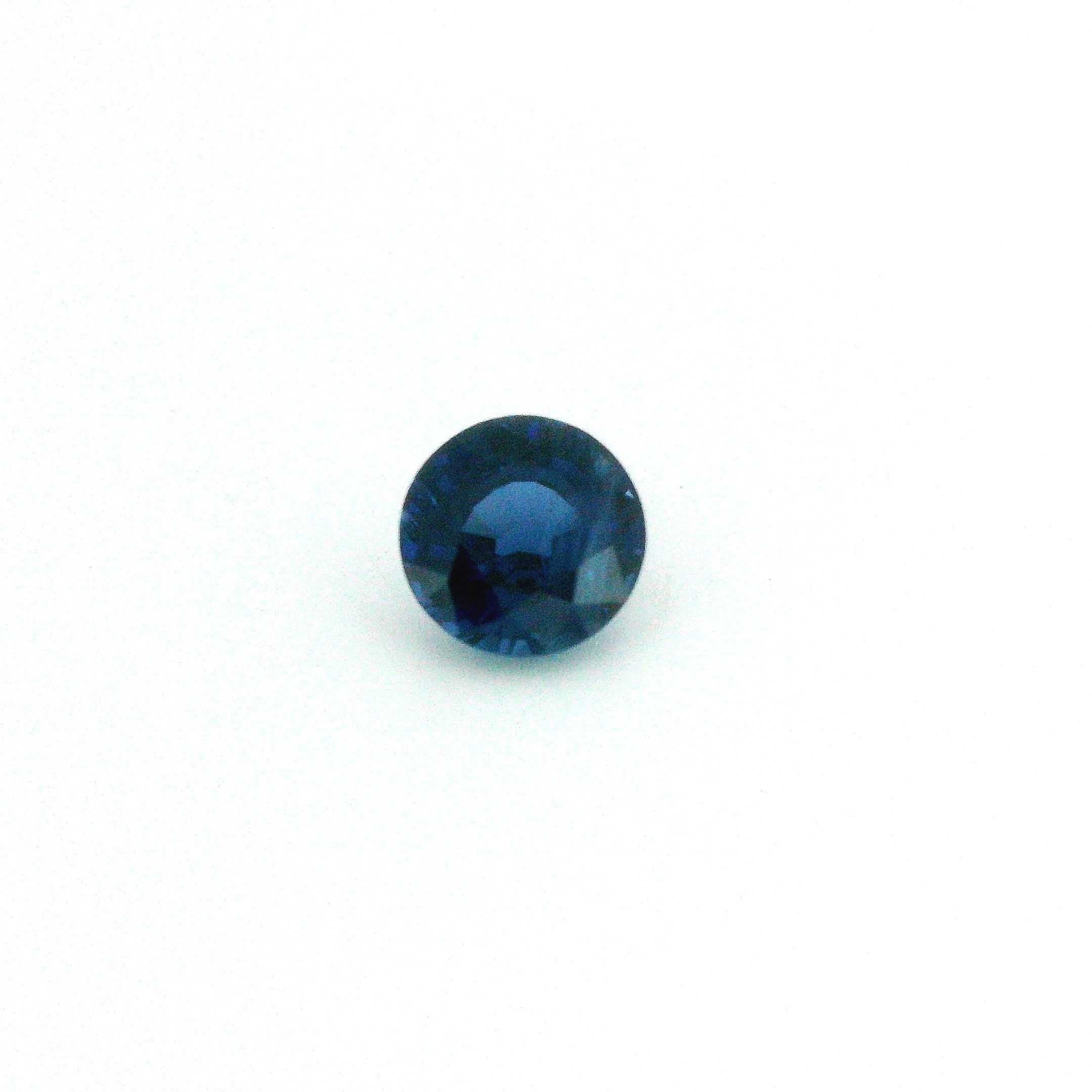 Szafir 1,05 ct, niebieski, szlif okrągły