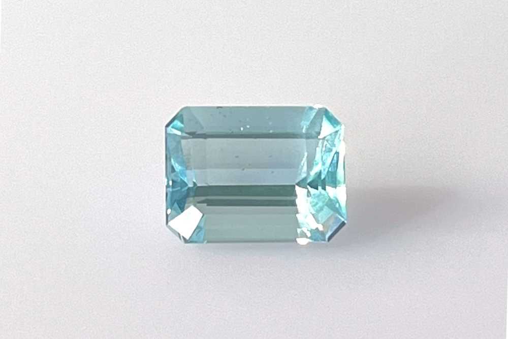 AQUAMARINE FACETED 3.08ct BLUE BLUE SI MOZAMBIQUE NONE