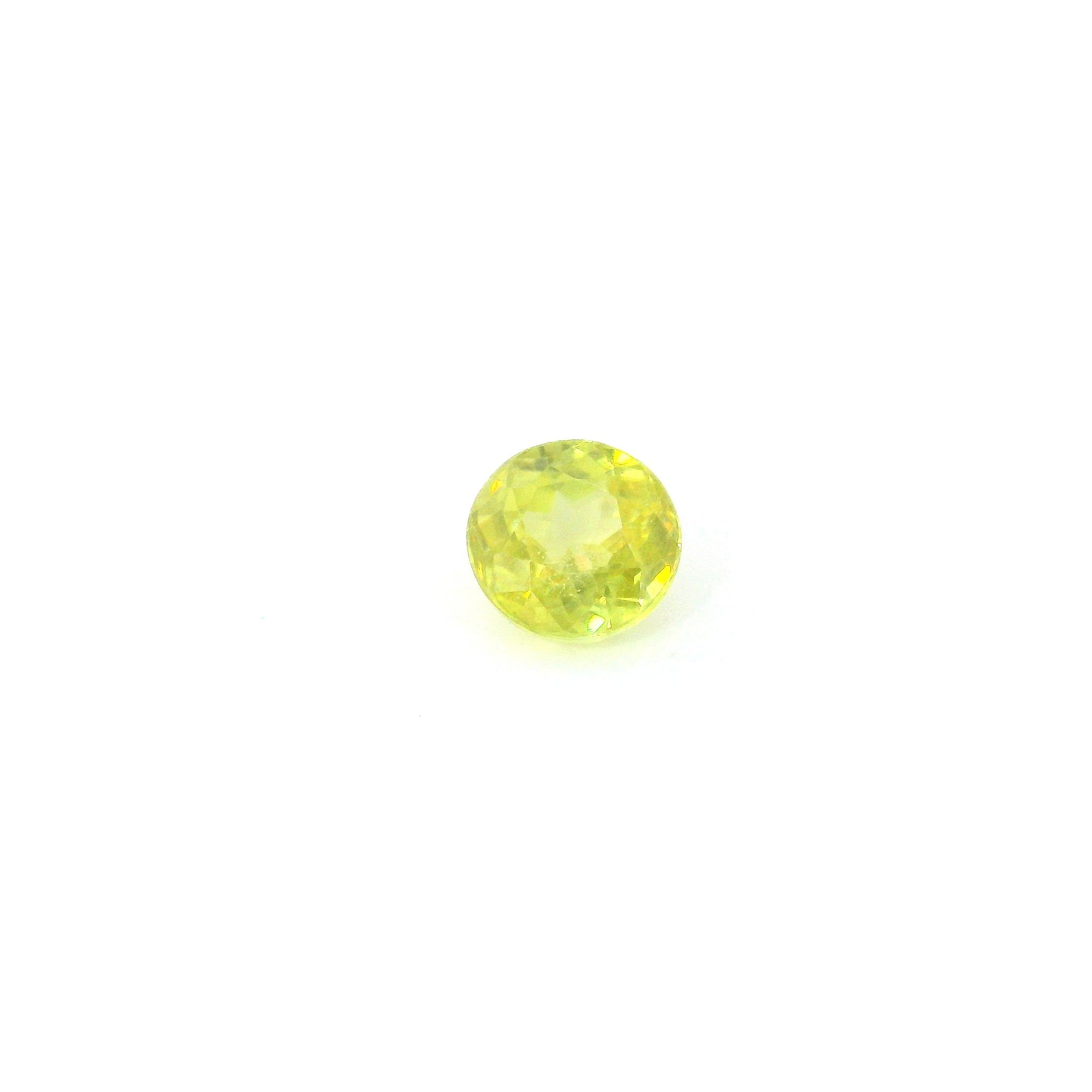 SPHENE FACETED 0.57ct YELLOW Medium Intense/Greenish Yellow EC MADAGASCAR NONE