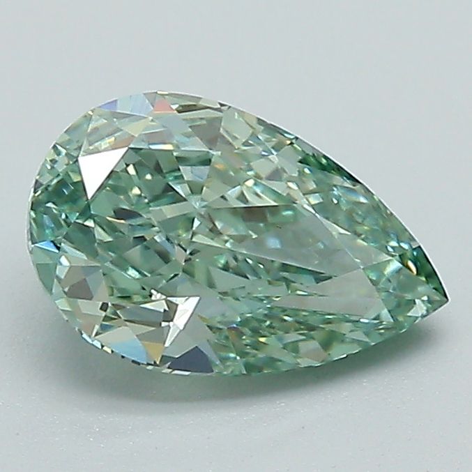 1.24 CT Fancy Vivid Green PEAR