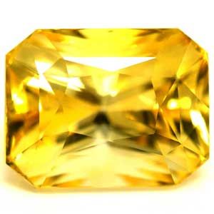 SAPPHIRE FACETED 4.03ct YELLOW Vivid Yellow EC SRILANKA NONE