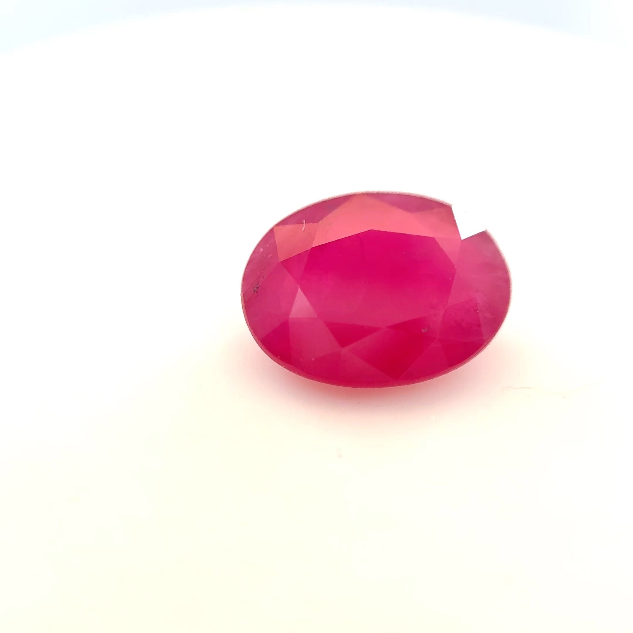 Rubin 1,83 ct, czerwony, szlif owalny