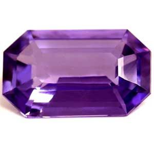 Szafir 1,21 ct, purpurowy, szlif szmaragdowy