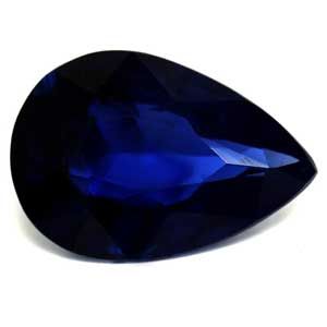 Szafir 2,11 ct, niebieski, szlif gruszka
