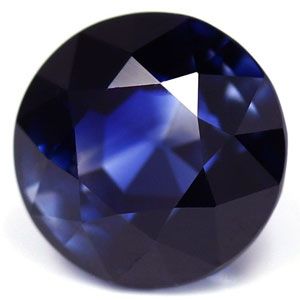 Szafir 1,55 ct, niebieski, szlif okrągły