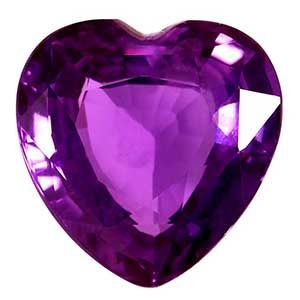 Szafir 2,20 ct, purpurowy, szlif serce