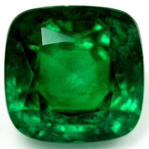 Szmaragd 3,80 ct, zielony, szlif cushion