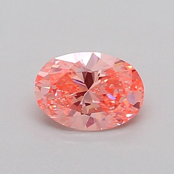 0.45 CT Fancy Intense Orangey Pink OVAL