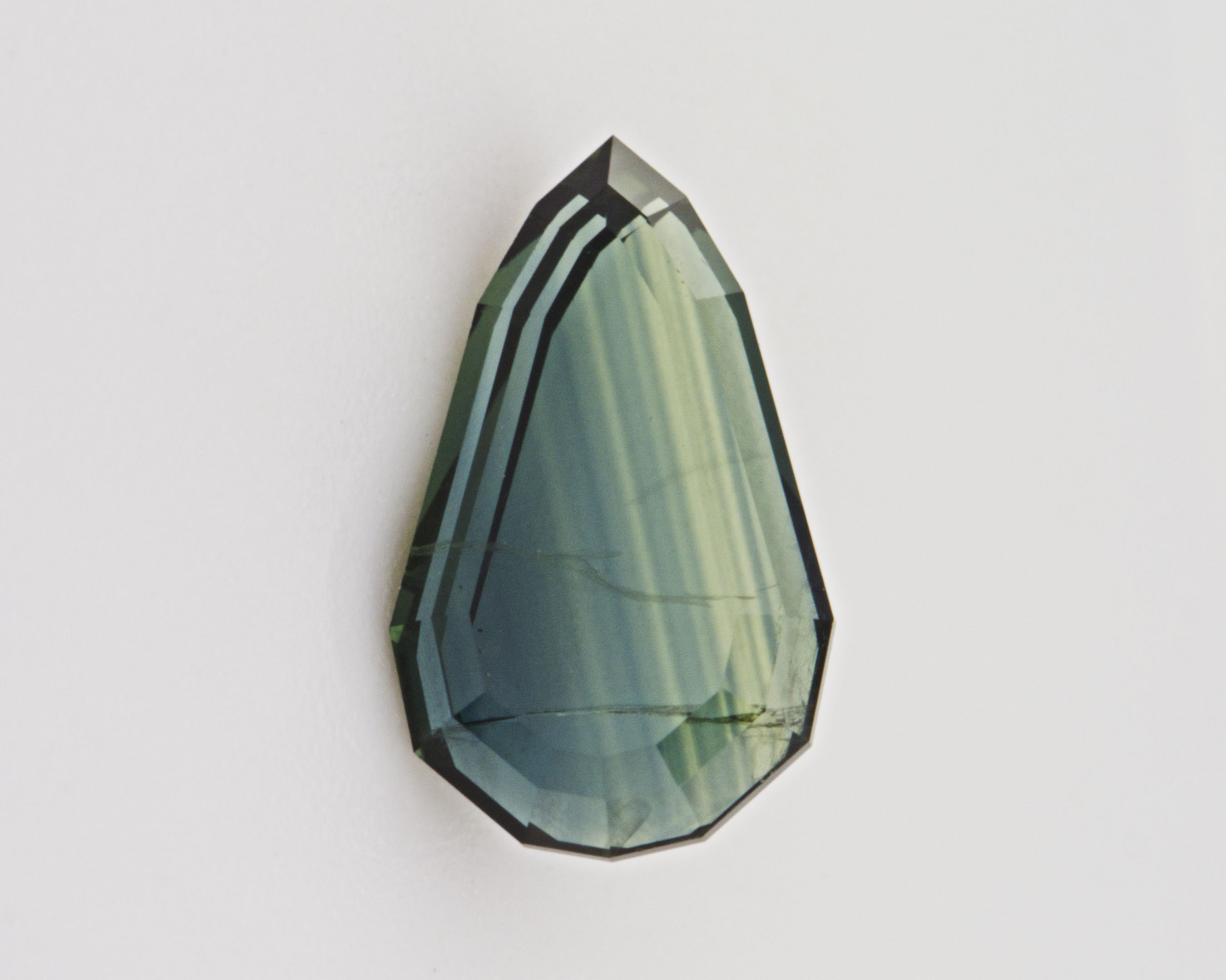 Szafir 1,23 ct, morski, szlif gruszka