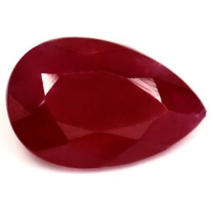 Rubin 1,04 ct, czerwony, szlif gruszka