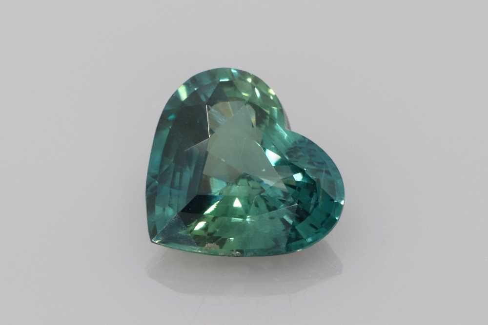 Szafir 1,56 ct, morski, szlif serce