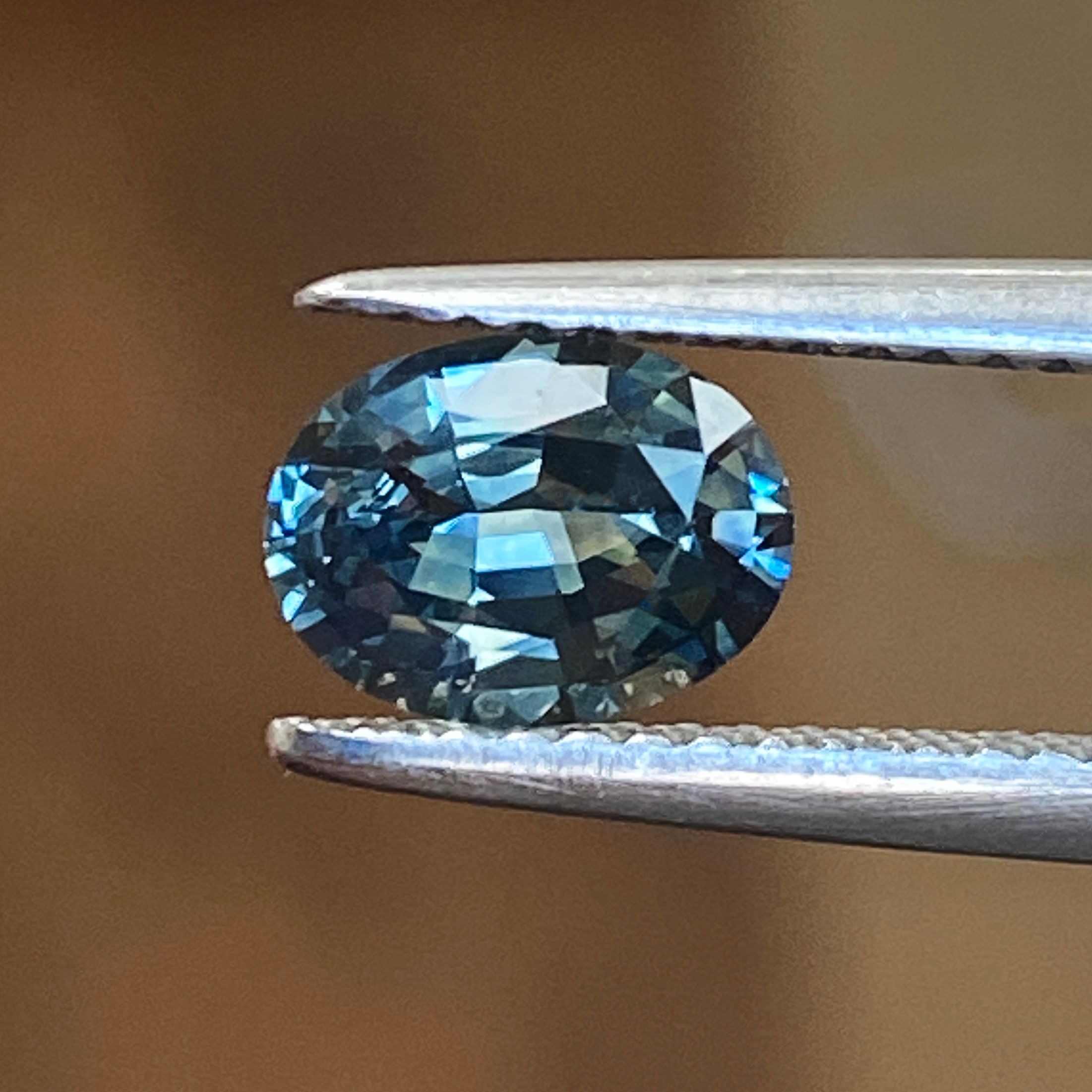 SAPPHIRE FACETED 1.07ct GREEN Blue Green EC UNITEDSTATES HEATED