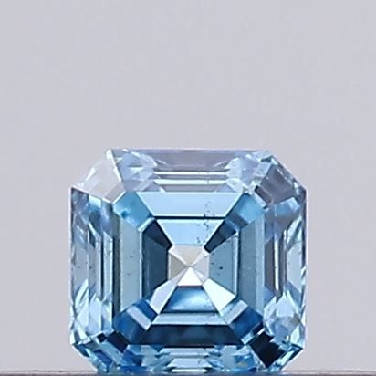 0.16 CT Fancy Vivid Blue ASSCHER