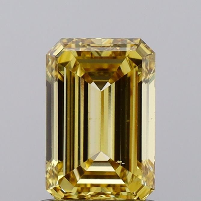 1.0 CT Fancy Vivid Yellow EMERALD