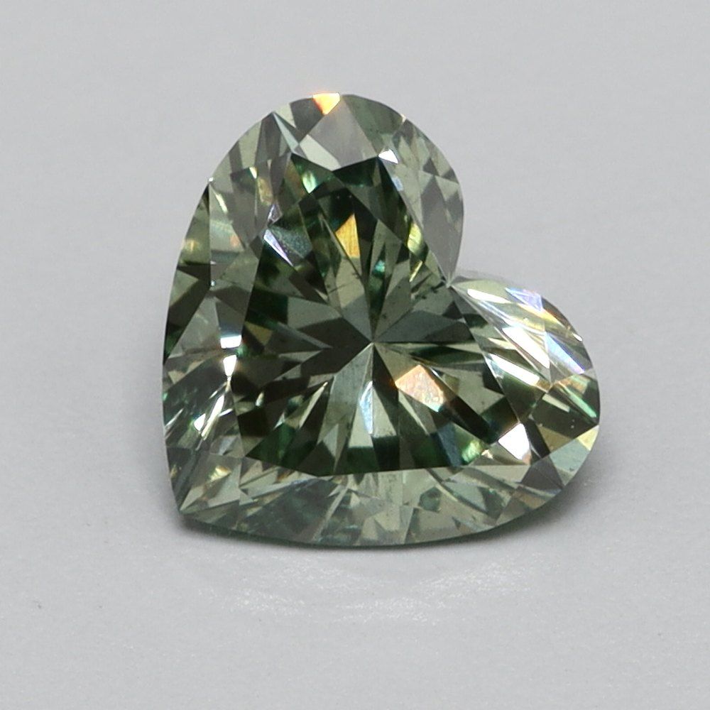 0.47 CT Fancy Vivid Green HEART