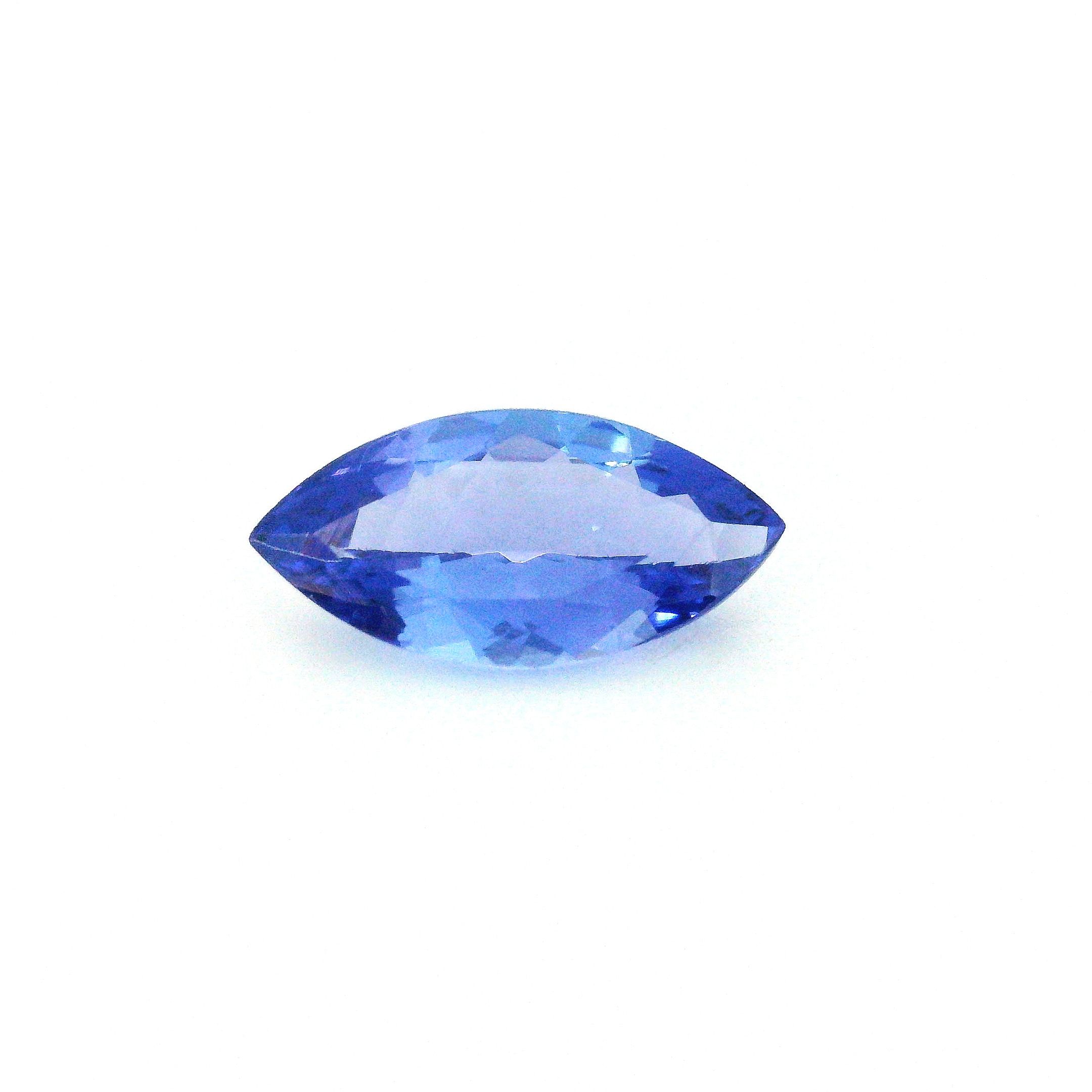 Tanzanit 1,57 ct, niebieski, szlif markiza