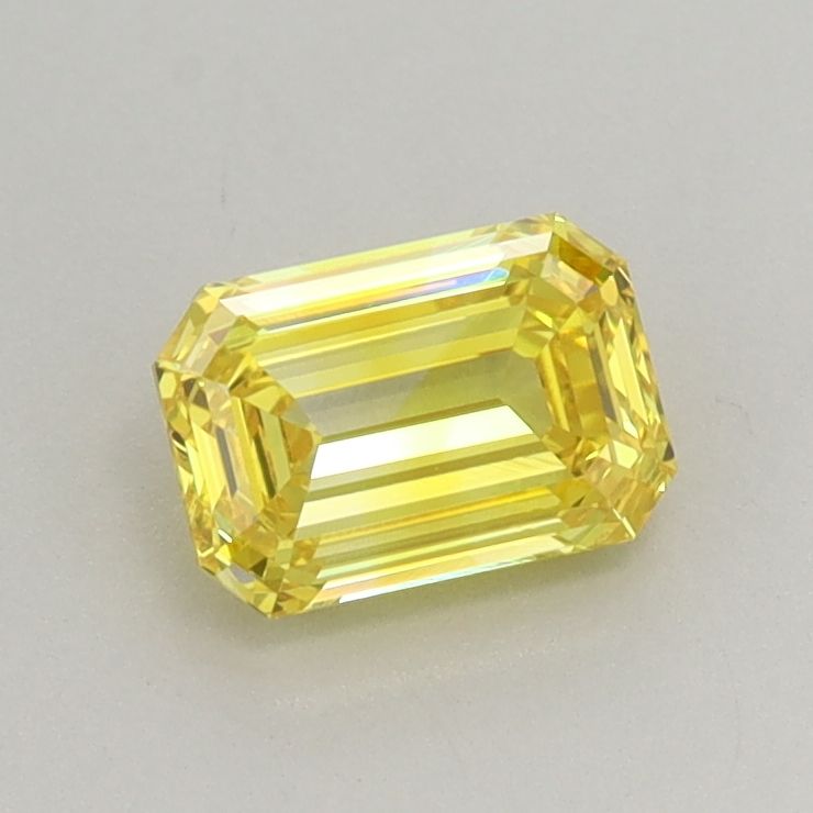 0.81 CT Fancy Vivid Yellow EMERALD