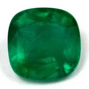 Szmaragd 1,28 ct, zielony, szlif cushion