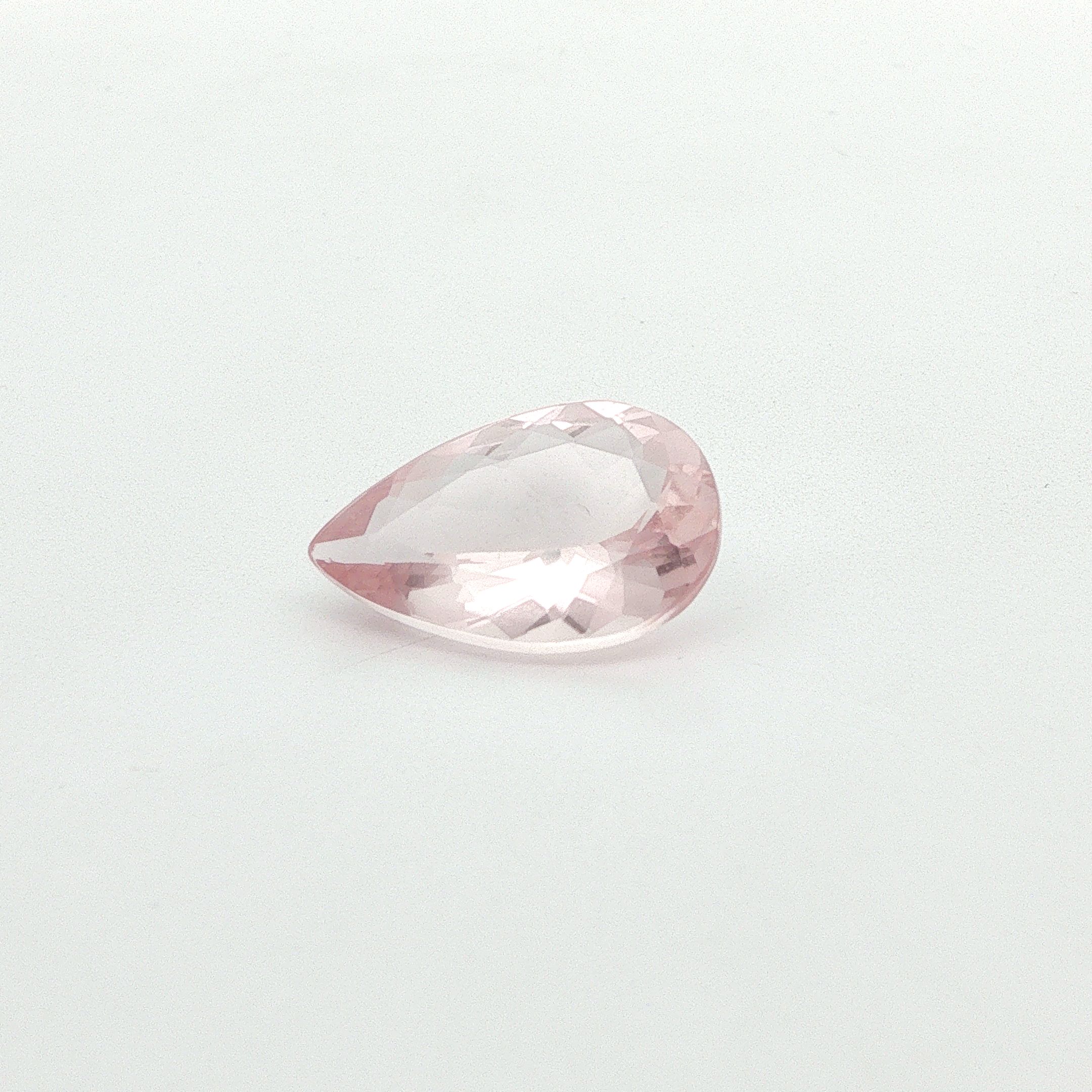7.08 ct Pear morganite