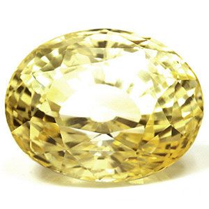 Szafir 11,37 ct, żółty, szlif owalny