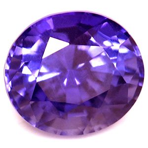 Szafir 1,23 ct, purpurowy, szlif owalny