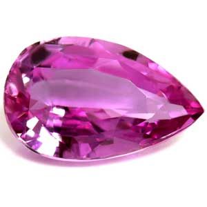Szafir 1,81 ct, różowy, szlif gruszka