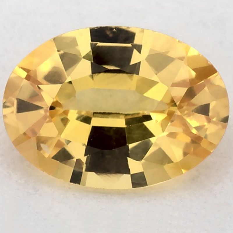 Szafir 1,07 ct, żółty, szlif owalny