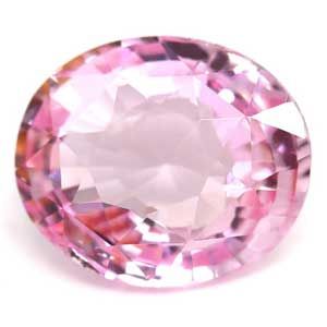 Szafir 1,02 ct, różowy, szlif owalny